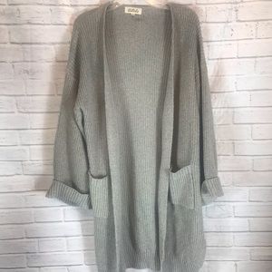 Gray oversized cardigan